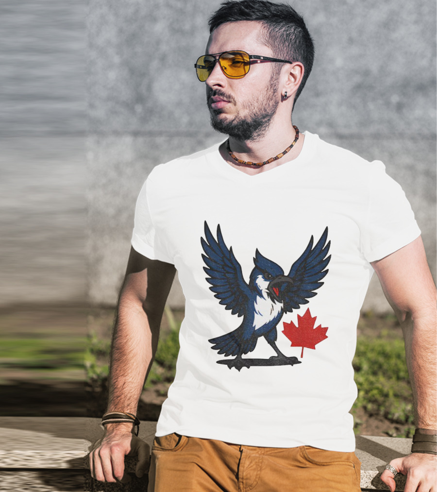Toronto Blue Jays Canadian Blue Jay Go Jays Maple Leaf T-Shirt