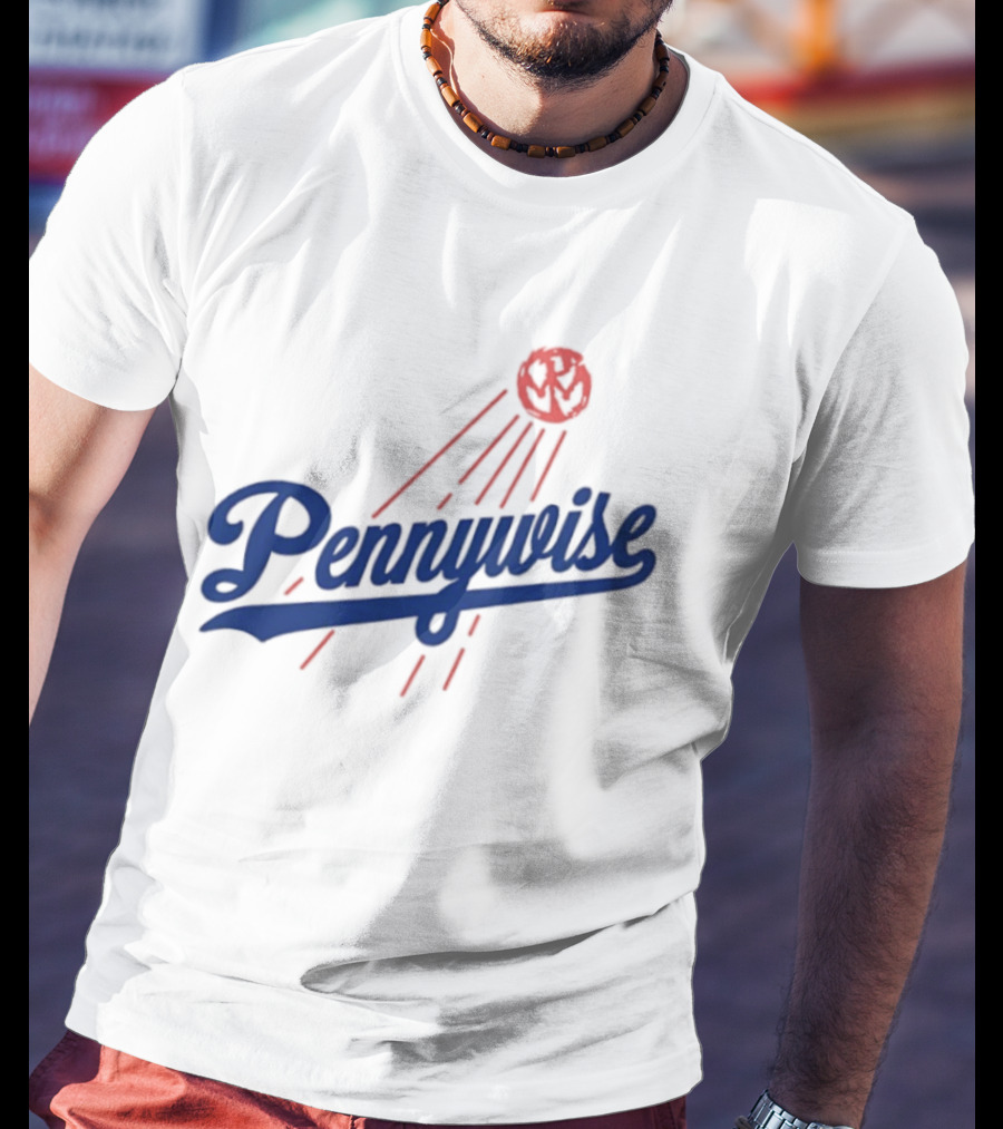 Pennywise Los Angeles Dodgers Collaboration Baseball Balloon T-Shirt