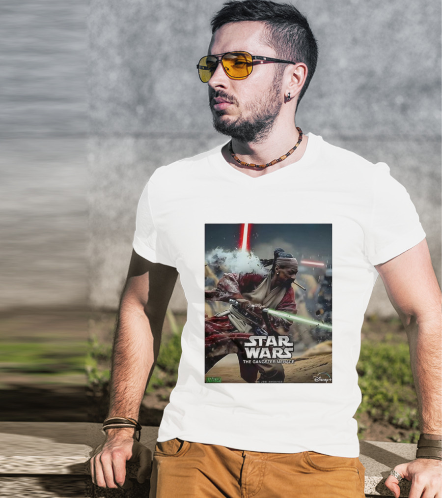Star Wars The Gangster Menace Snoop Jedi Parody Disney T-Shirt