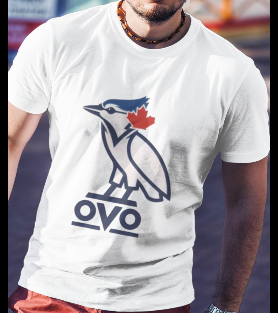 Toronto Blue Jays OVO Owl Maple Leaf Emblem T-Shirt