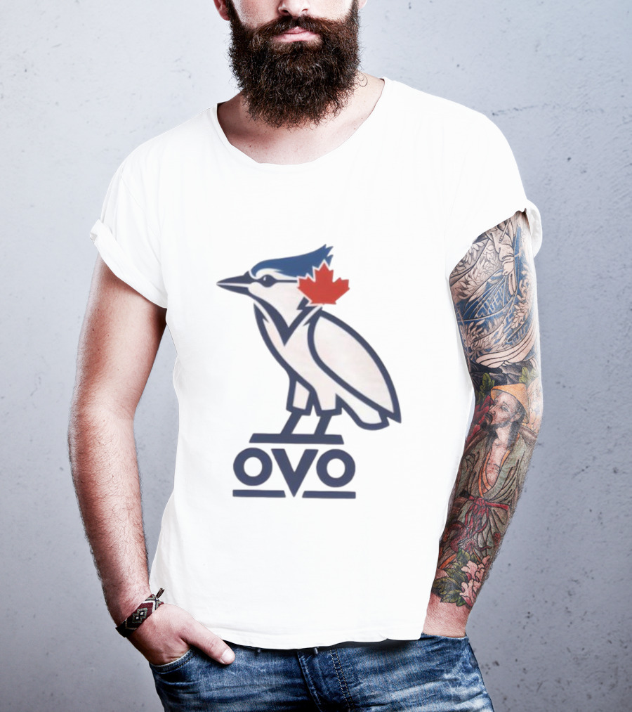 Toronto Blue Jays OVO Owl Maple Leaf Emblem T-Shirt