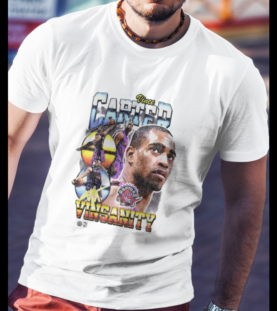 Vince Carter Vinsanity Raptors NBA Vintage Collage T-Shirt