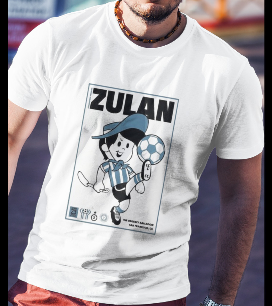 Zulan The Regency Ballroom San Francisco Oct 23 2025 Soccer Theme T-Shirt