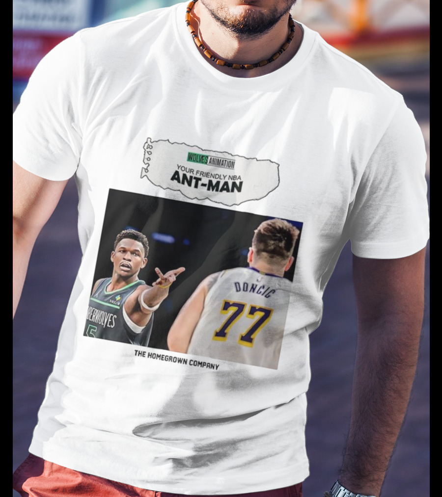 Wolves Animation Your Friendly NBA Ant-Man Dončić 77 T-Shirt