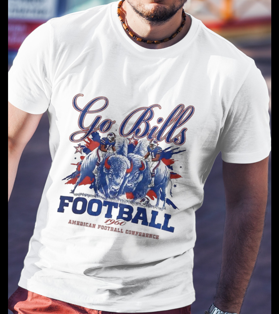 Go Bills Football Buffalo 1960 American Football Conference Vintage Athletes T-Shirt