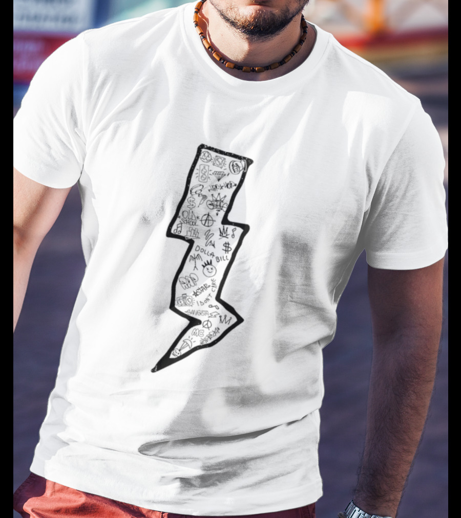 Jay Jody B.I.G Part 2 Peace Dollar Bill Lightning Bolt Symbols T-Shirt