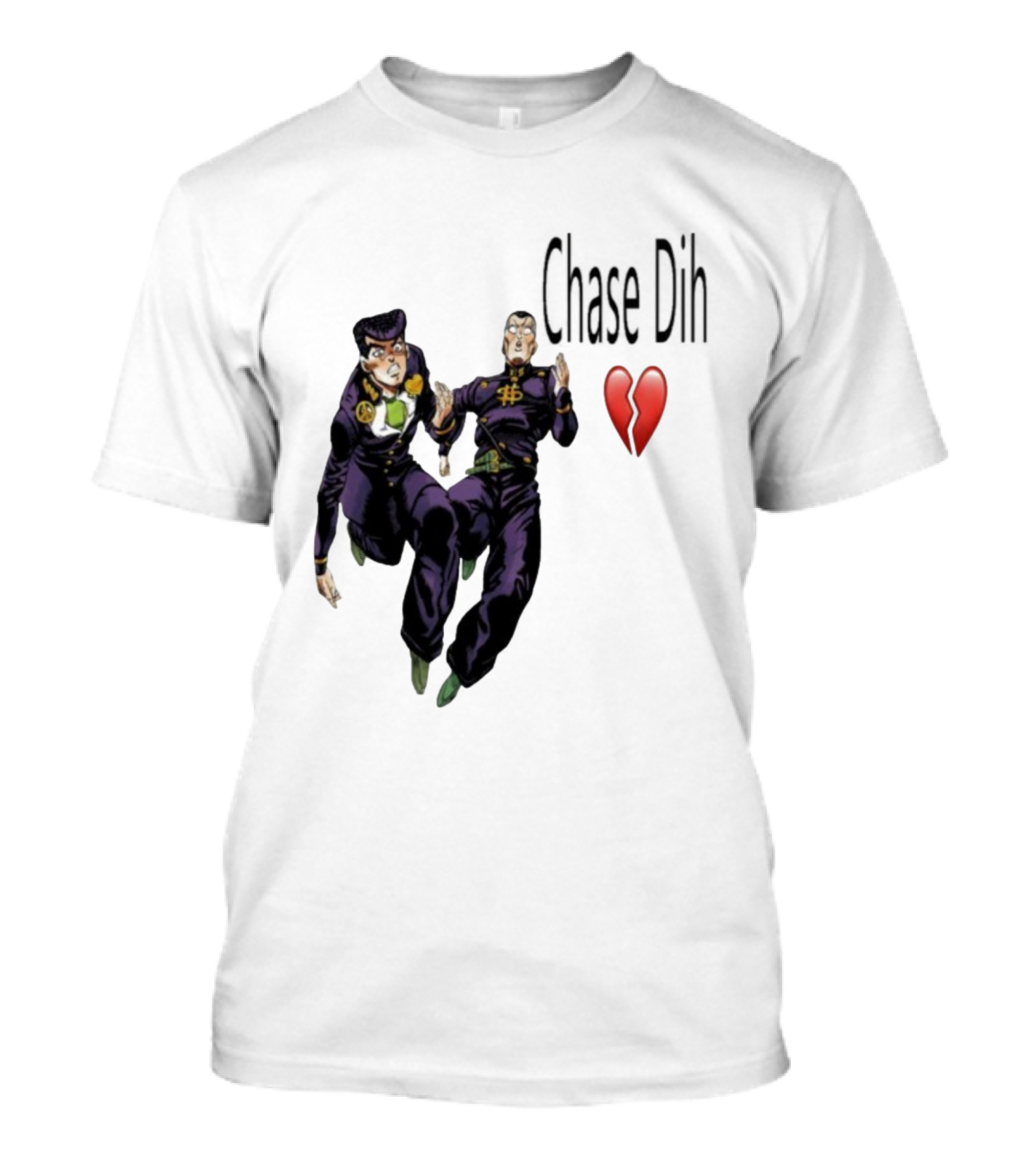 Jojo's Bizarre Adventure Chase Dih Heart Broken Iconic Characters Jump Action T-Shirt