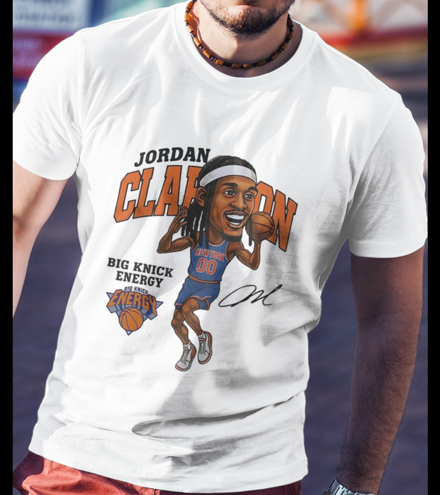 Jordan Clarkson New York 00 Energy Knicks Basketball T-Shirt