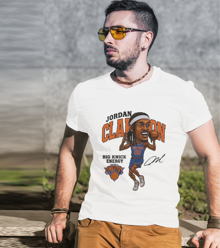 Jordan Clarkson New York 00 Energy Knicks Basketball T-Shirt