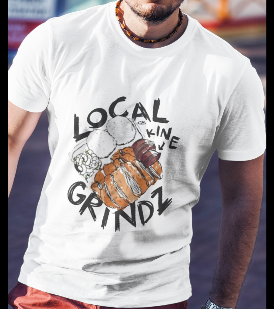 Local Kine Grindz Iconic Hawaiian Plate Lunch T-Shirt