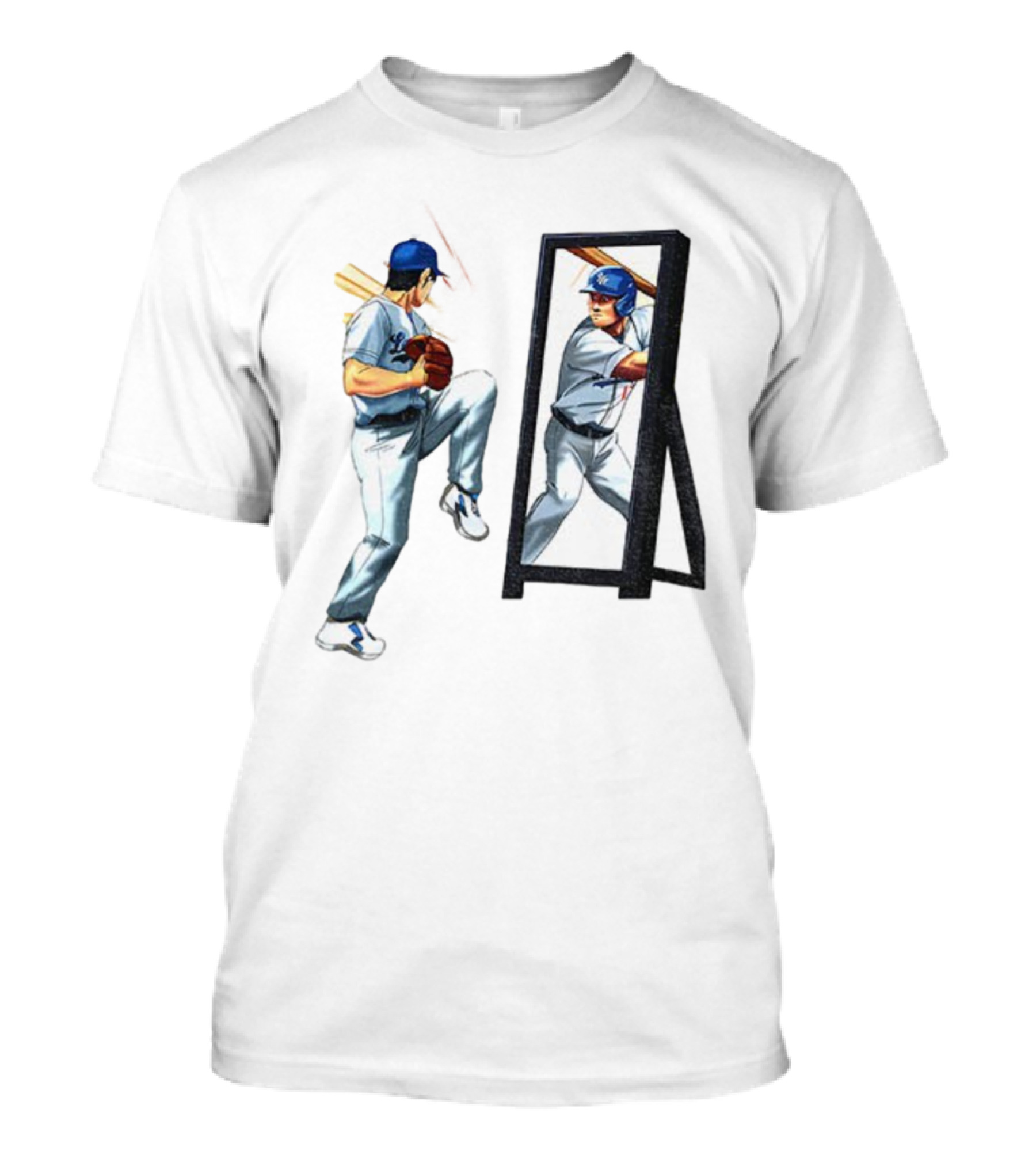 Los Angeles Dodgers Welcome To The Sho Shohei Ohtani Mirror Baseball Pitcher Batter T-Shirt