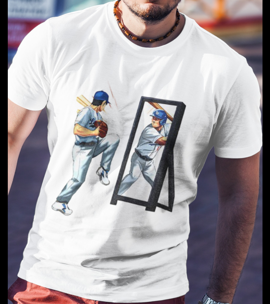 Los Angeles Dodgers Welcome To The Sho Shohei Ohtani Mirror Baseball Pitcher Batter T-Shirt