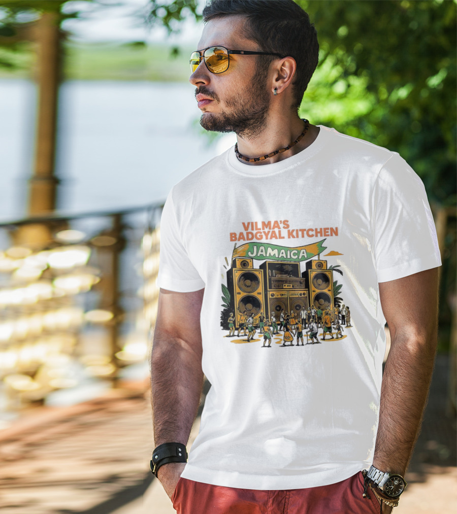 Vilma’s Badgyal Kitchen Jamaica Sound System Reggae Dance Party Vibes T-Shirt