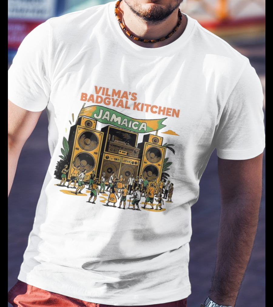 Vilma’s Badgyal Kitchen Jamaica Sound System Reggae Dance Party Vibes T-Shirt