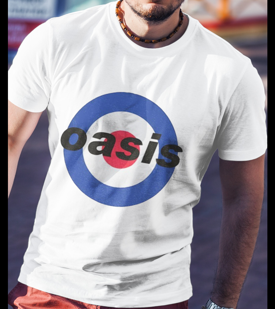 Oasis Mod Roundel Brit Pop Icon Style T-Shirt
