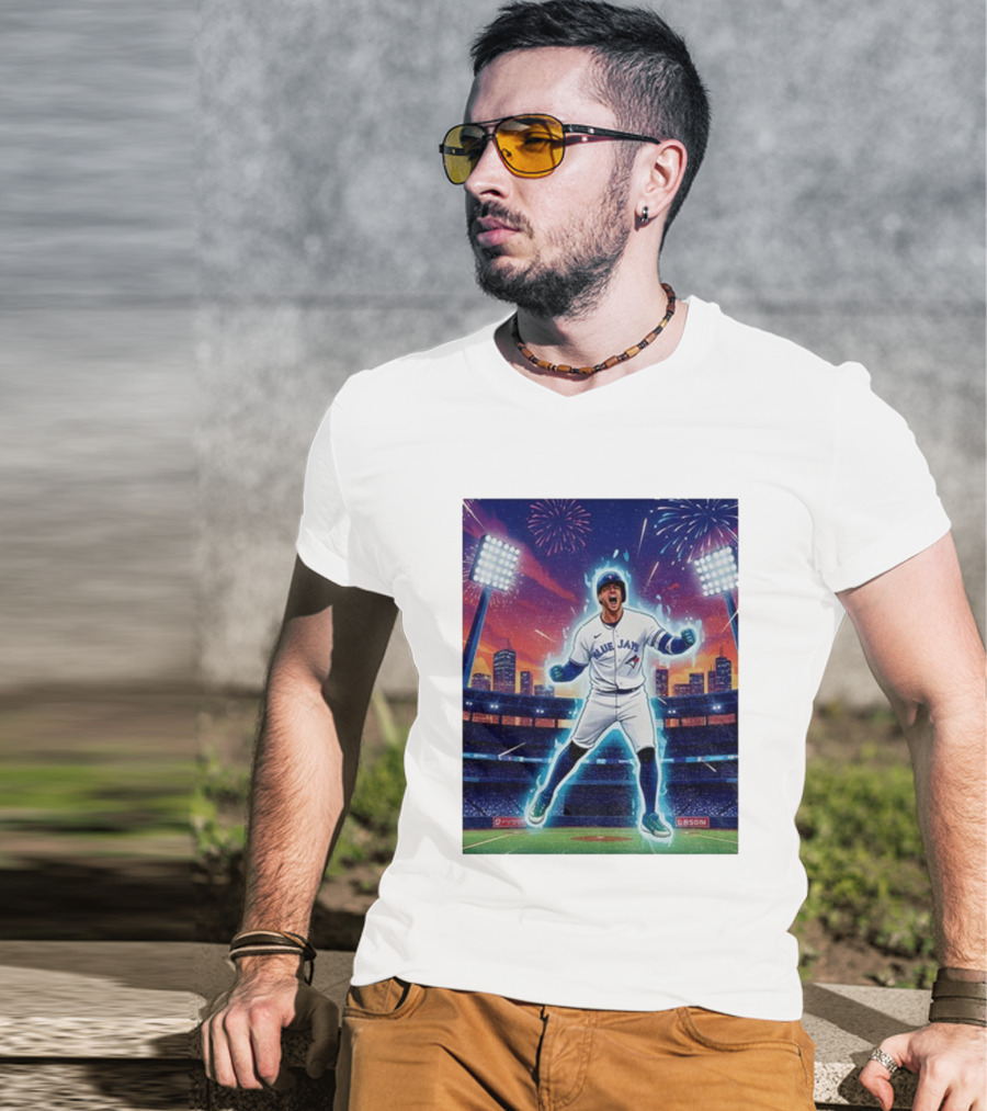 George Springer Blue Jays Fireworks Stadium Celebration Springer Dinger T-Shirt