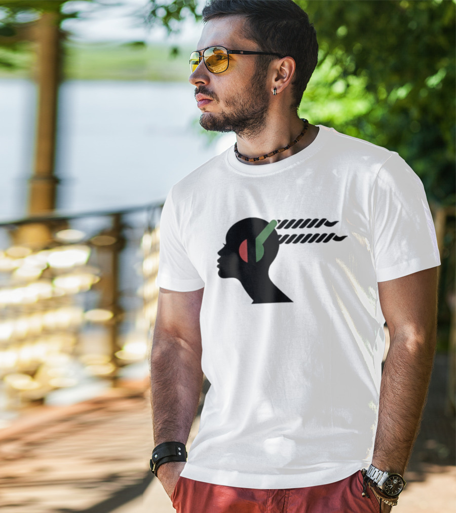 Jeffrey Wright Highest 2 Lowest Stackin’ Hits Records Silhouette With Headphones T-Shirt