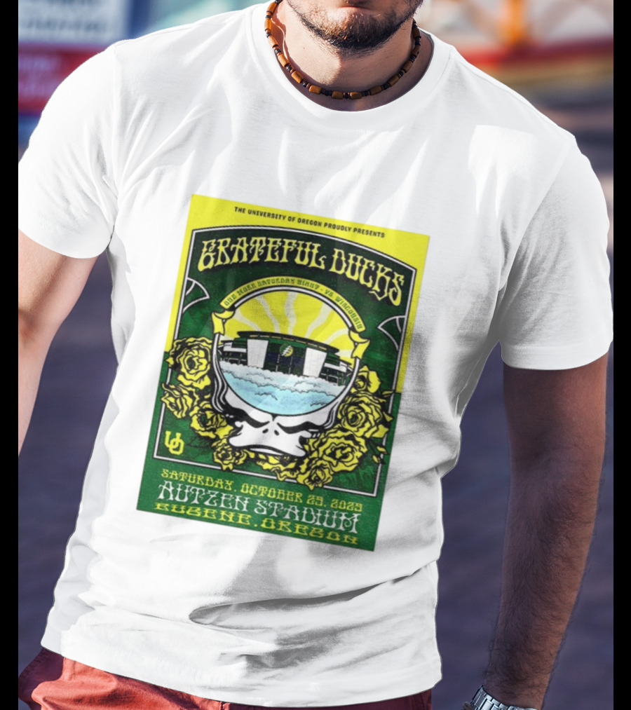 University Of Oregon Grateful Ducks One More Saturday Night Vs Wisconsin October 25 2025 Autzen Stadium Eugene T-Shirt