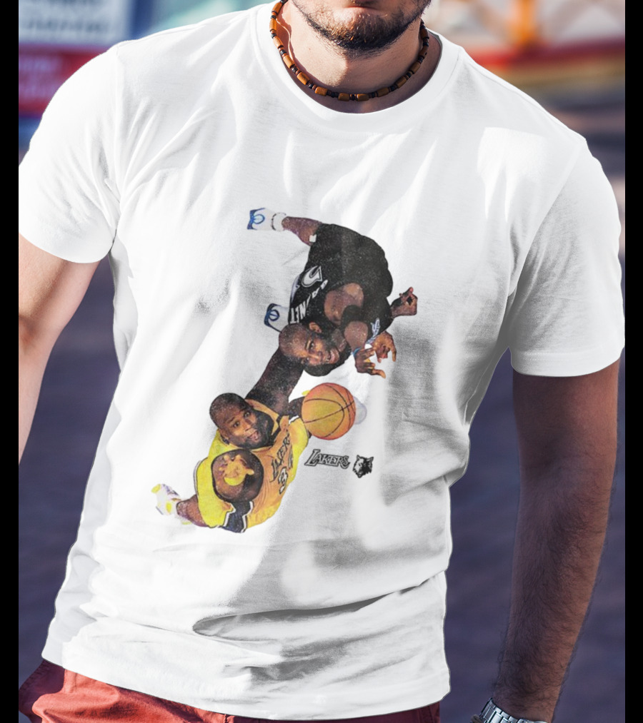 Kobe Bryant Los Angeles Lakers Kevin Garnett Minnesota Timberwolves NBA Vintage Rivalry T-Shirt