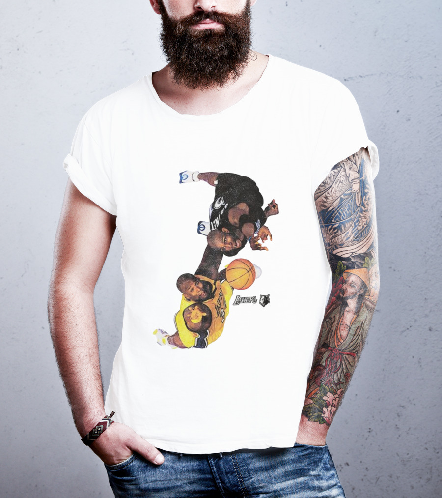 Kobe Bryant Los Angeles Lakers Kevin Garnett Minnesota Timberwolves NBA Vintage Rivalry T-Shirt