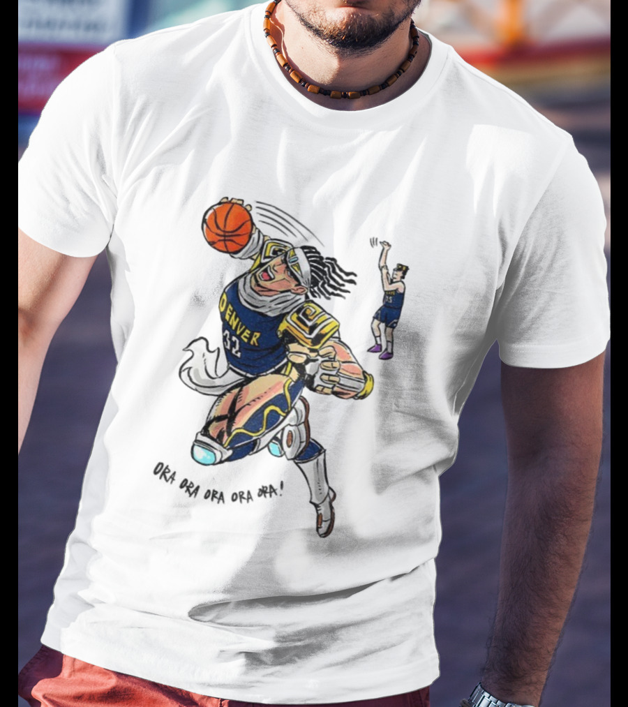 Denver Nuggets Anime Nikola Jokić Vs Aaron Gordon Basketball Ora Ora T-Shirt