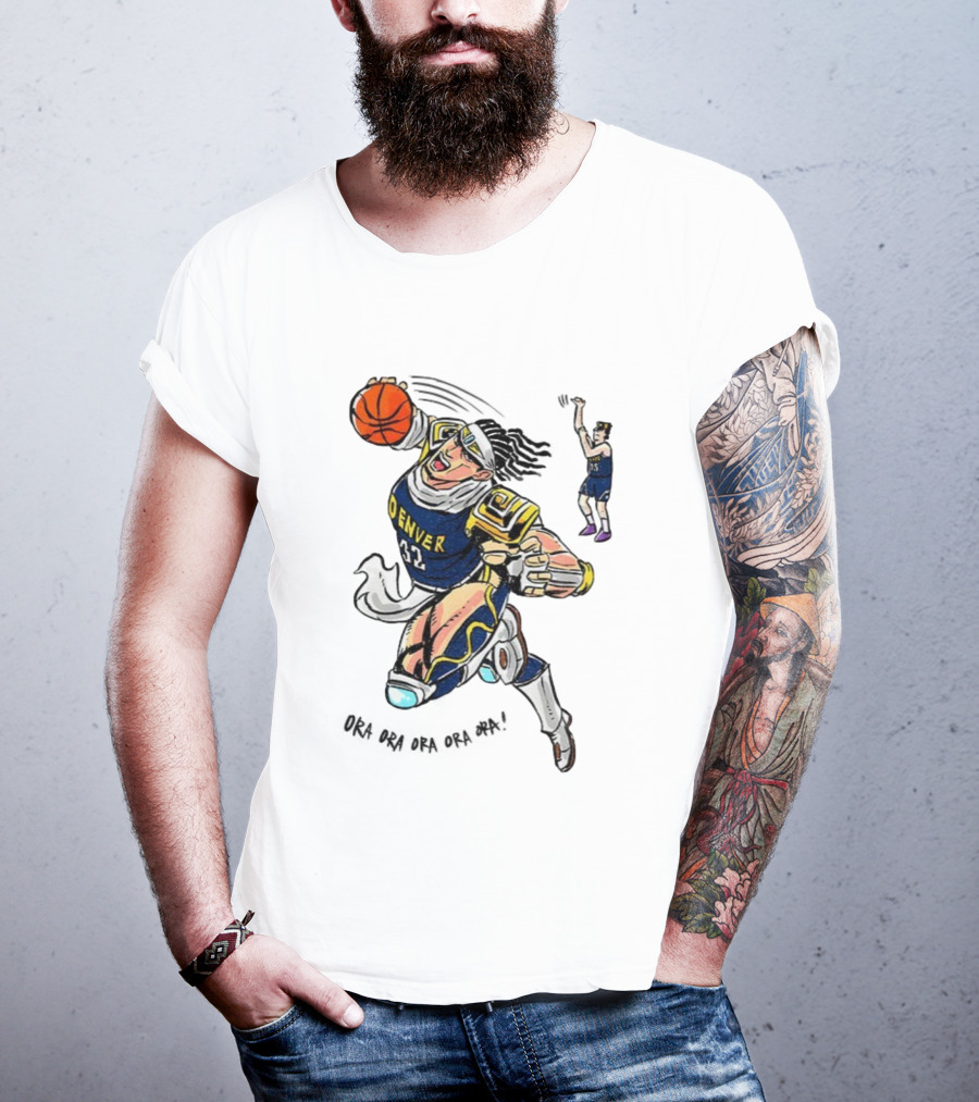 Denver Nuggets Anime Nikola Jokić Vs Aaron Gordon Basketball Ora Ora T-Shirt
