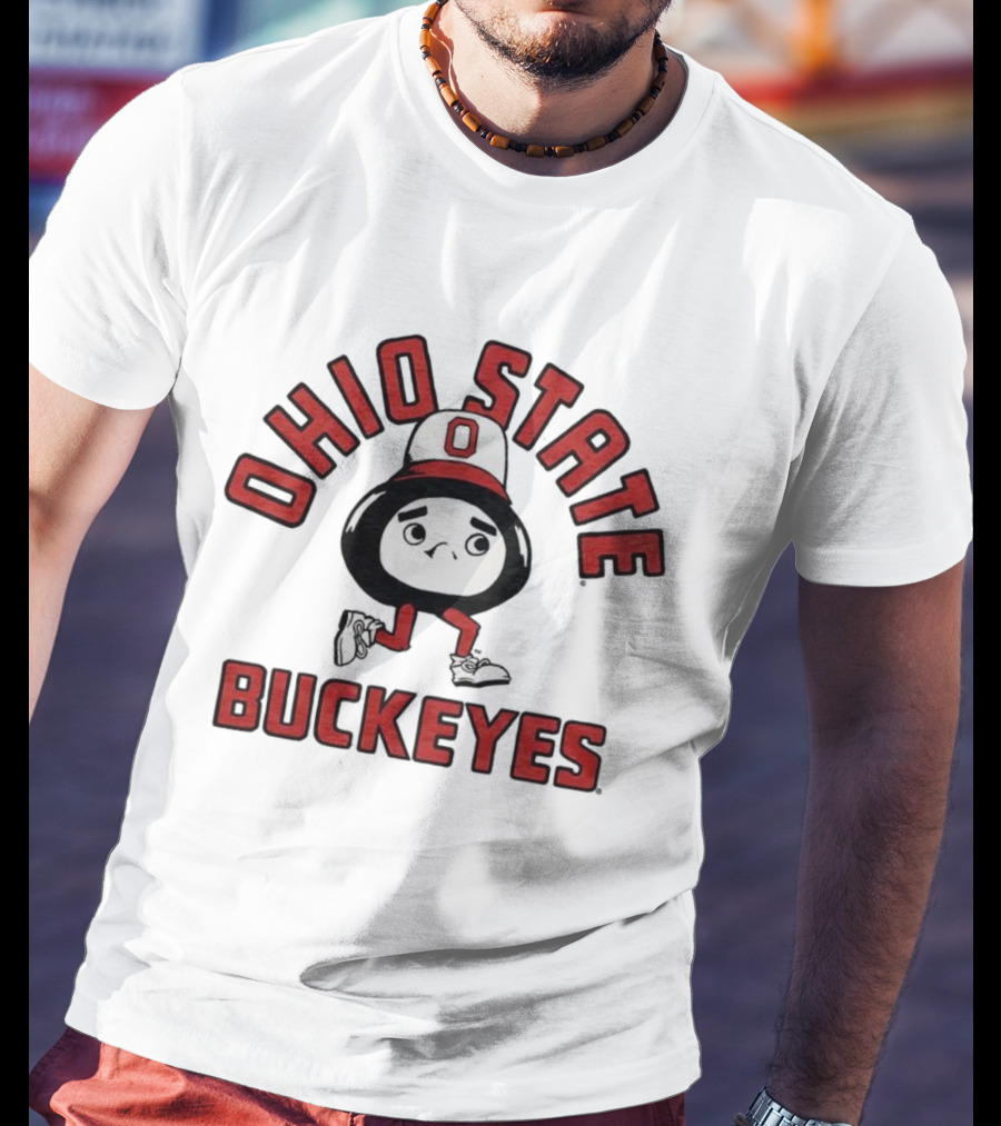 Ohio State Buckeyes Brutus Mascot Retro Style T-Shirt
