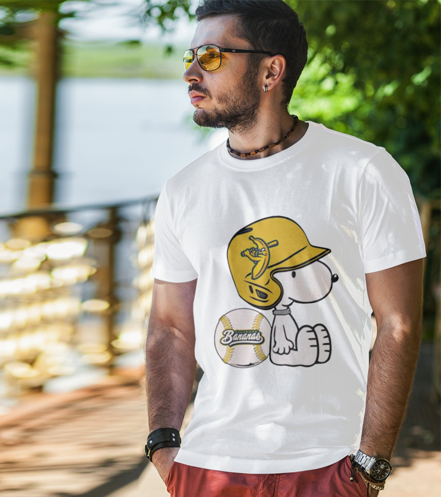 Snoopy Savannah Bananas Baseball Helmet And Ball T-Shirt