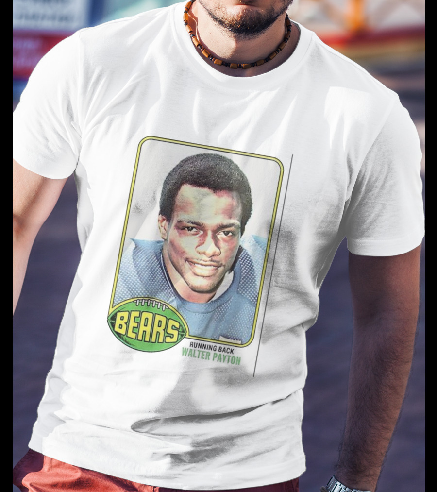 Walter Payton Bears NFL Trading Card Football Image T-Shirt