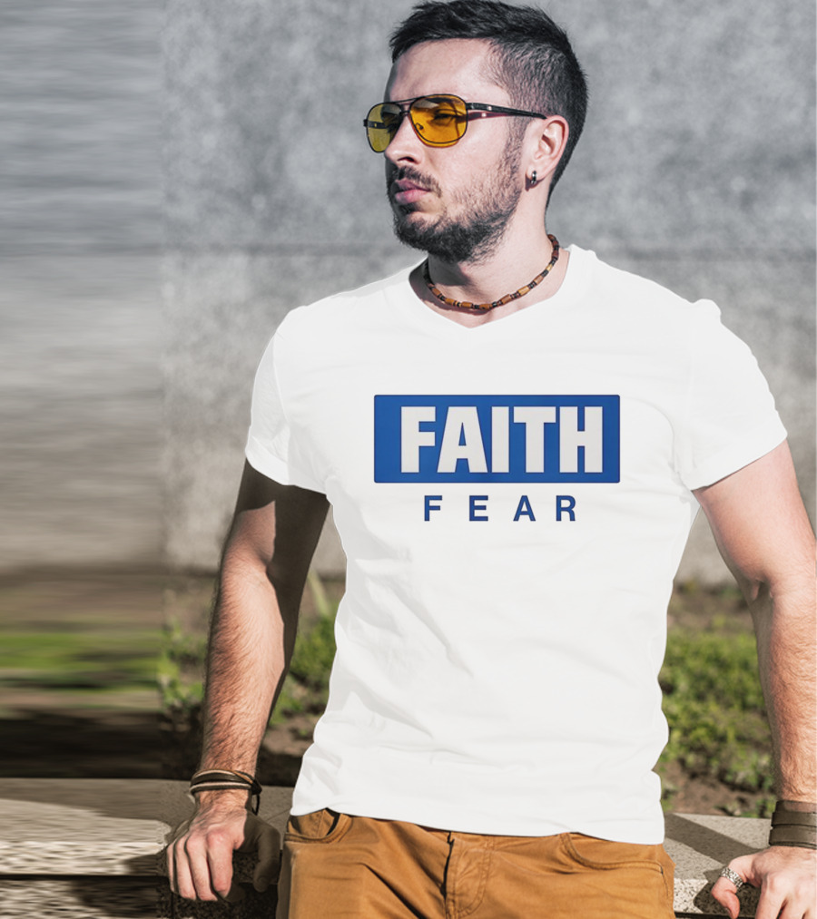 FAITH Over Fear Bold Block Lettering T-Shirt