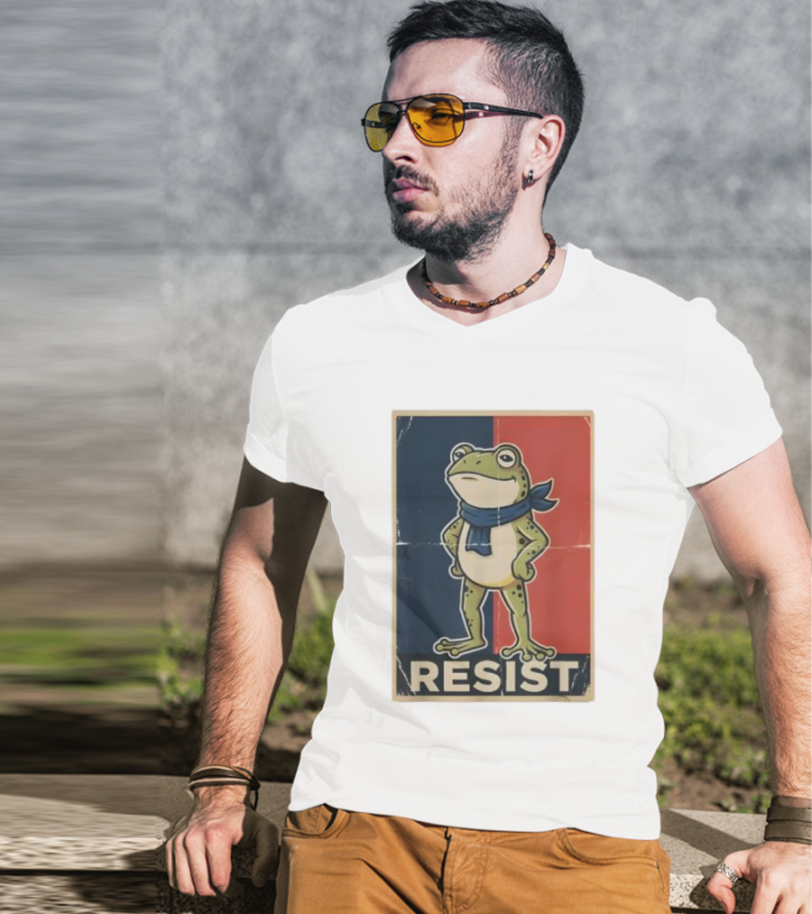 Resist Frog Stand No Kings Day T-Shirt