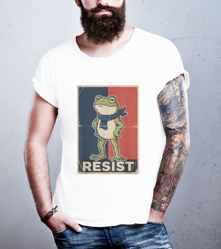 Resist Frog Stand No Kings Day T-Shirt