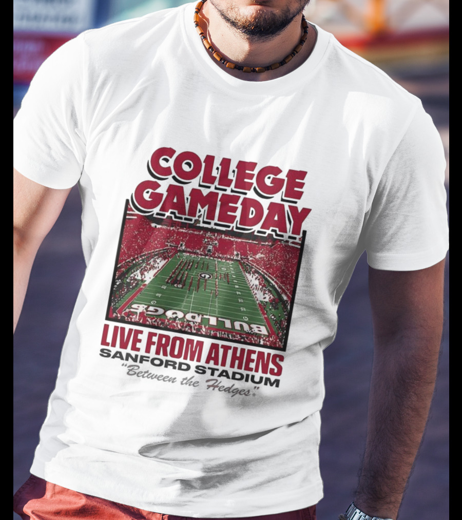 College Gameday Live From Athens Georgia Bulldogs 2025 Stanford Stadium T-Shirt