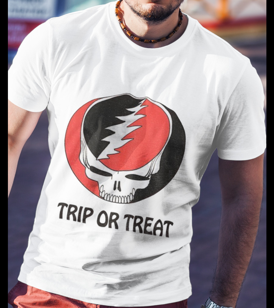 Grateful Dead Skull Trip Or Treat Halloween T-Shirt
