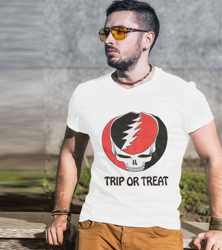 Grateful Dead Skull Trip Or Treat Halloween T-Shirt