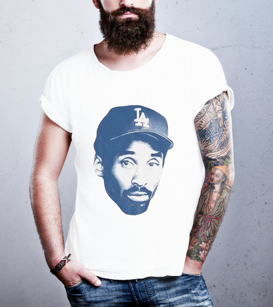 Kobe Bryant Los Angeles Dodgers MLB Vintage Big Face T-Shirt