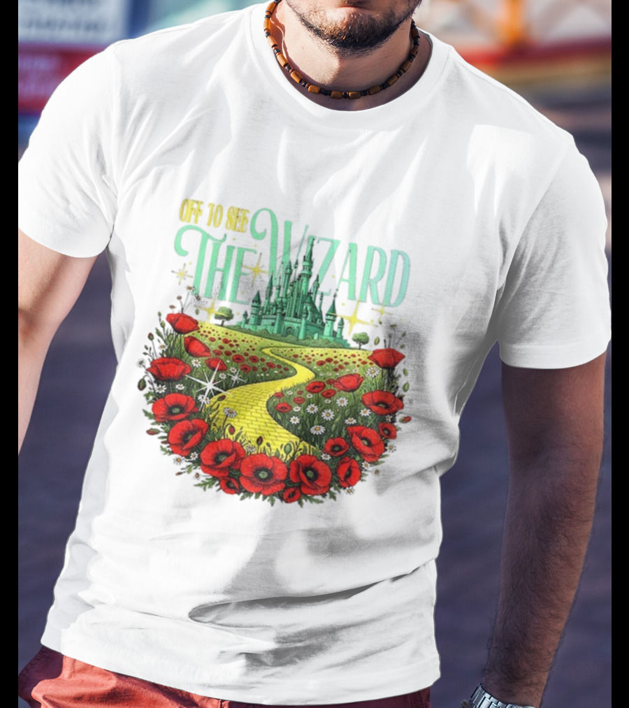Off To See The Wizard Yellow Brick Road Castle Poppies T-Shirt