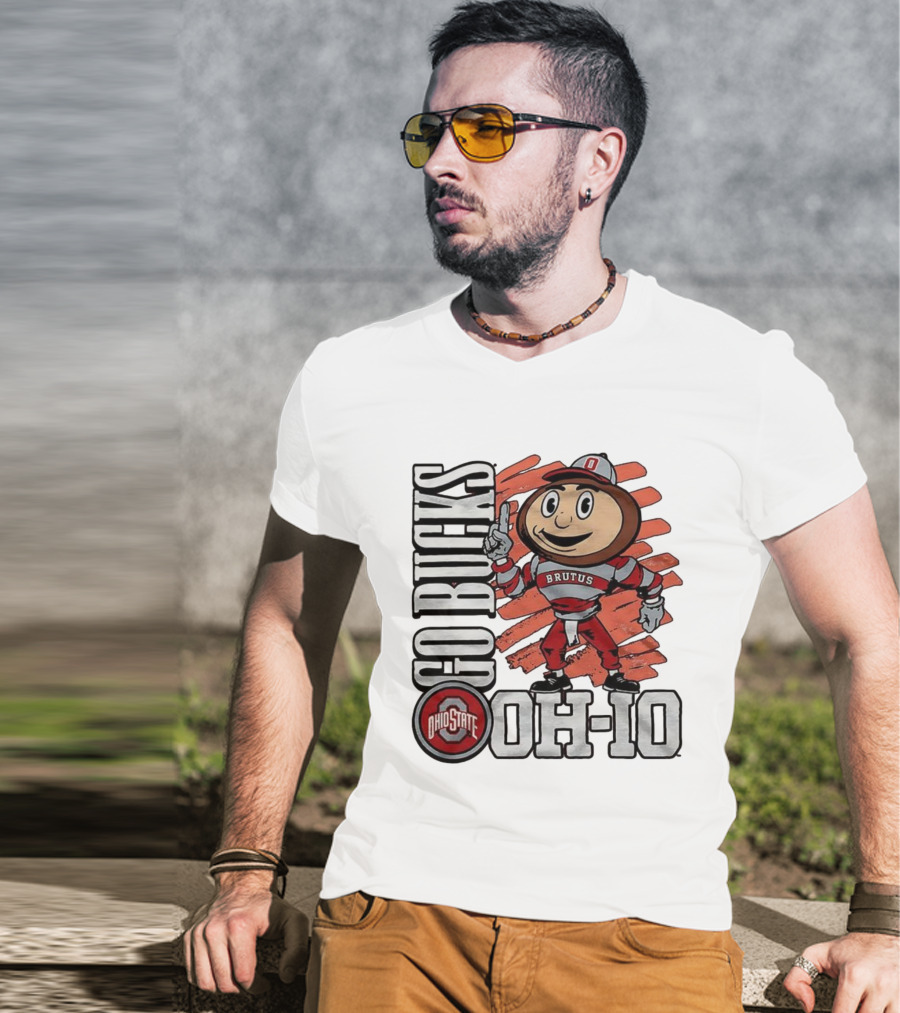 Ohio State Buckeyes Brutus Mascot Go Bucks OH-IO T-Shirt