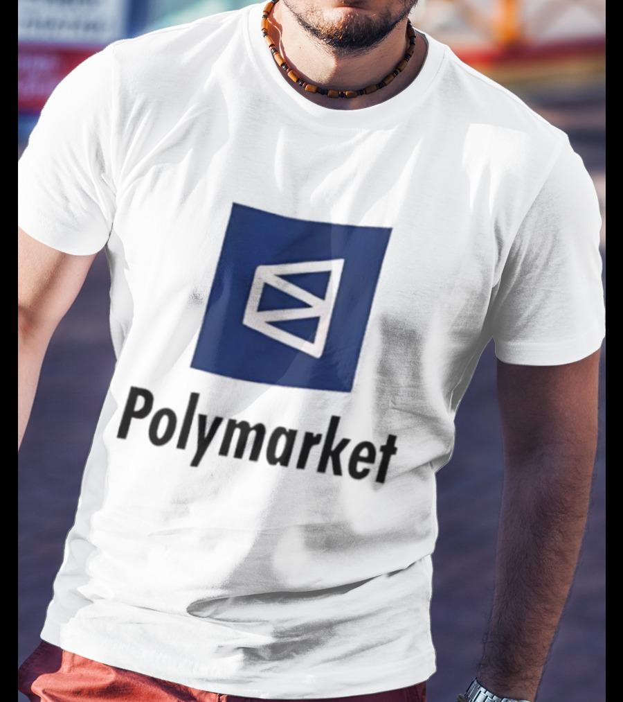 Polymarket Prediction Market Symbol Blue Background T-Shirt