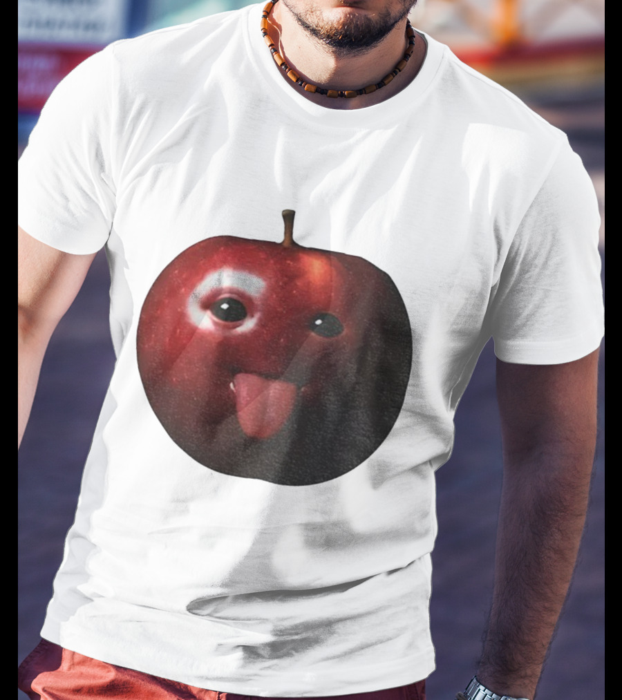 Silly AI Generated Apple Meme With Tongue Out T-Shirt