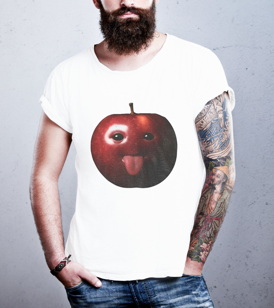 Silly AI Generated Apple Meme With Tongue Out T-Shirt