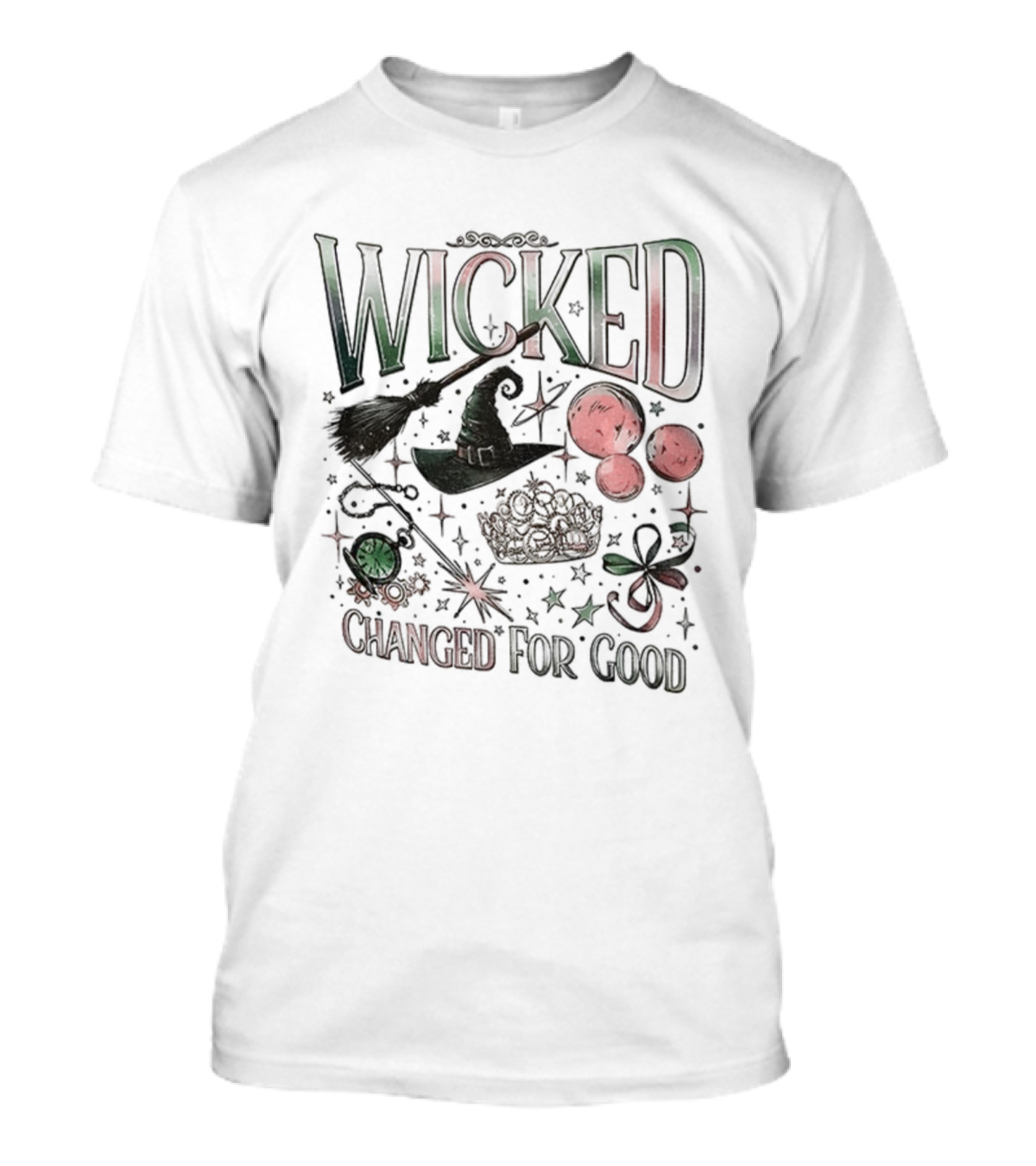 Wicked Changed For Good Unlimited Witch Hat Broomstick And Wand T-Shirt