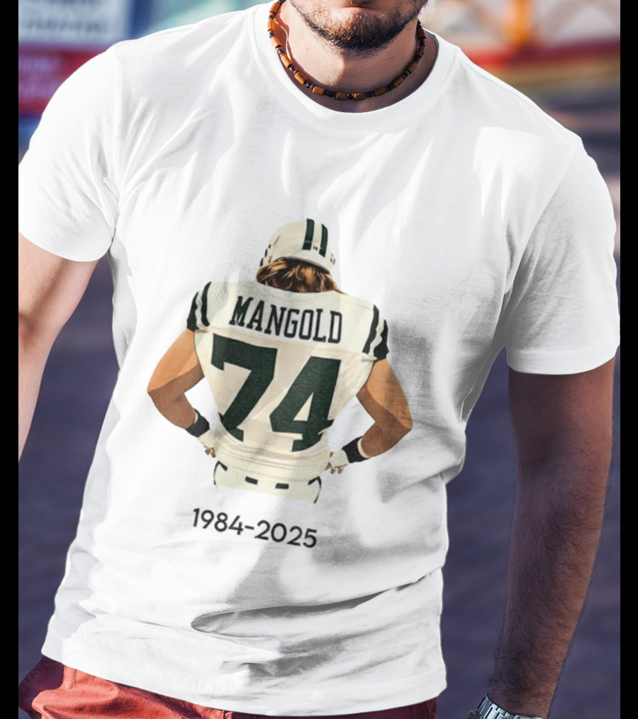Nick Mangold 74 Jersey Back NFL Tribute 1984-2025 T-Shirt