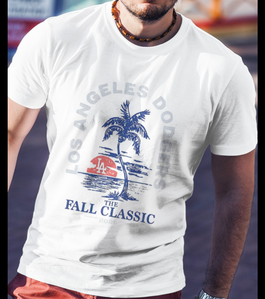 Los Angeles Dodgers Fall Classic 2025 Palmtree Sunset Baseball T-Shirt