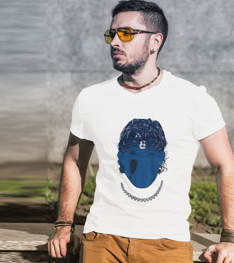 Jaxson Dart Blue Face New York Giants NFL Football 2025 T-Shirt