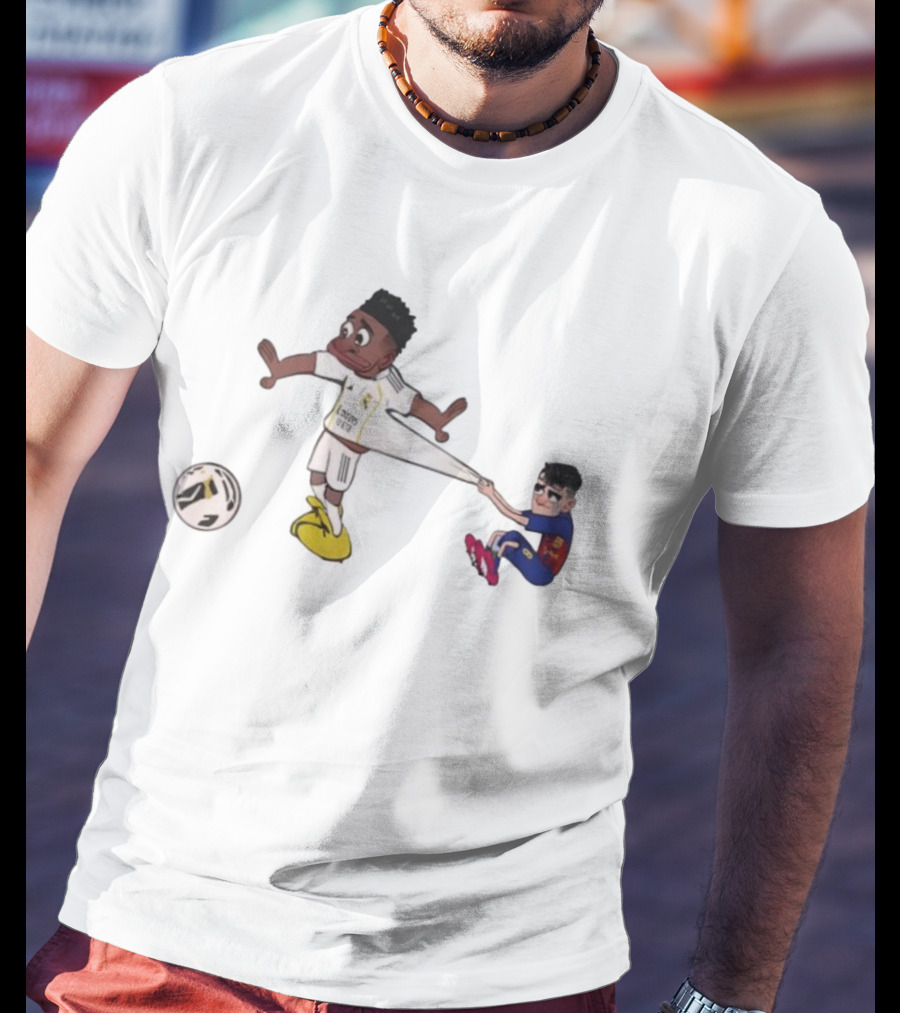 Real Madrid Barcelona Pedri Pulling Vini Football Humor T-Shirt