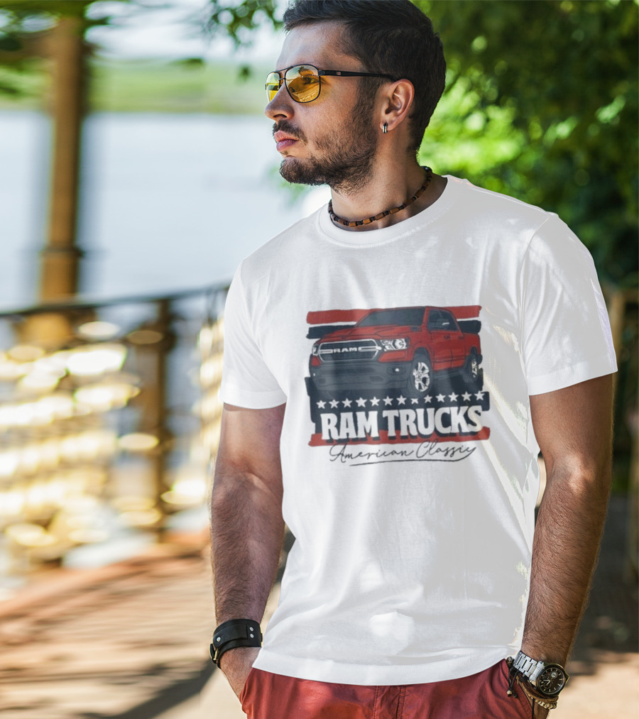 Ram Trucks American Classic Patriotic Stars And Stripes T-Shirt