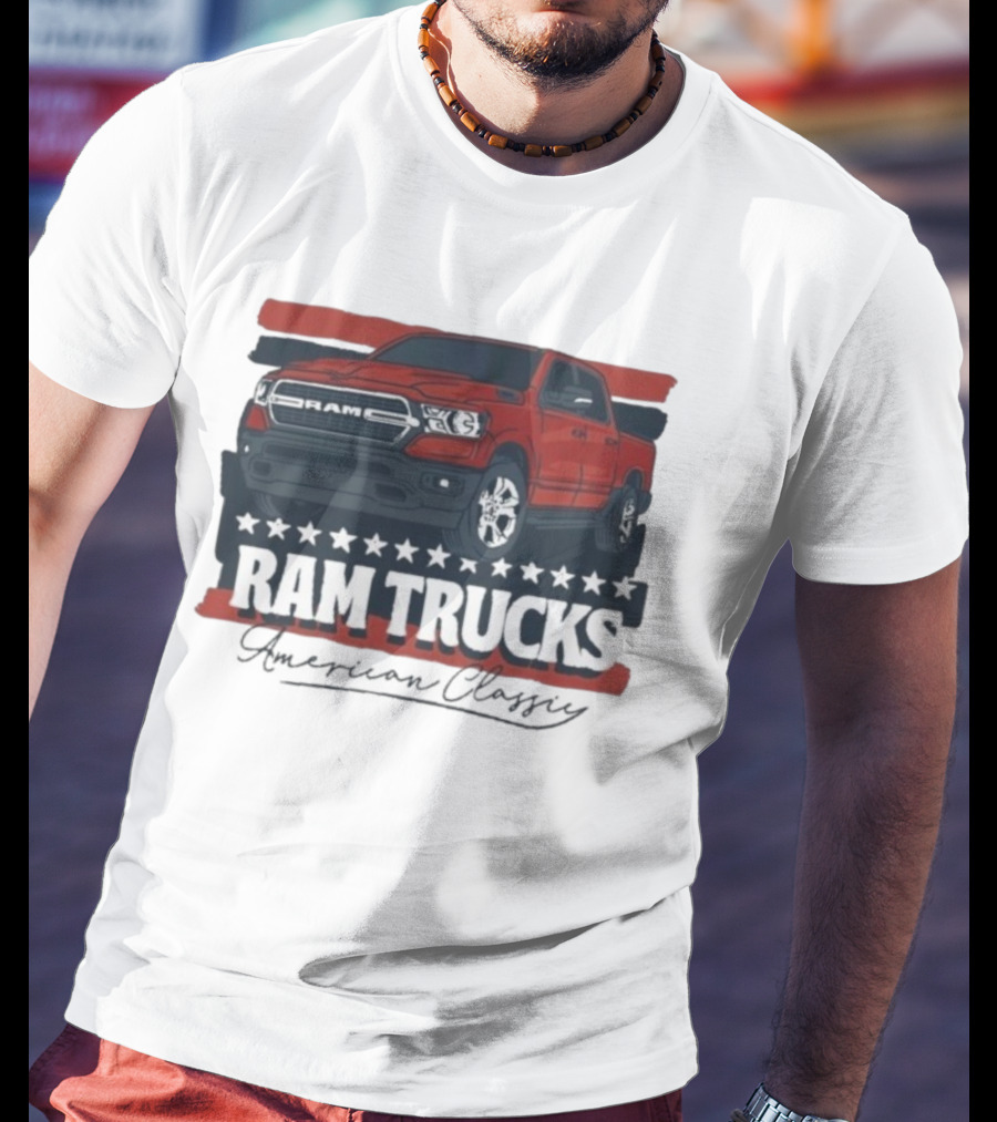 Ram Trucks American Classic Patriotic Stars And Stripes T-Shirt