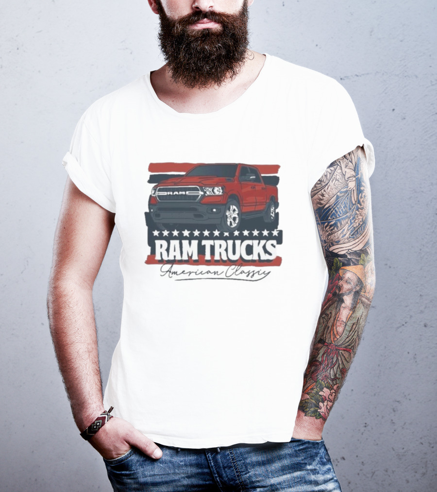 Ram Trucks American Classic Patriotic Stars And Stripes T-Shirt