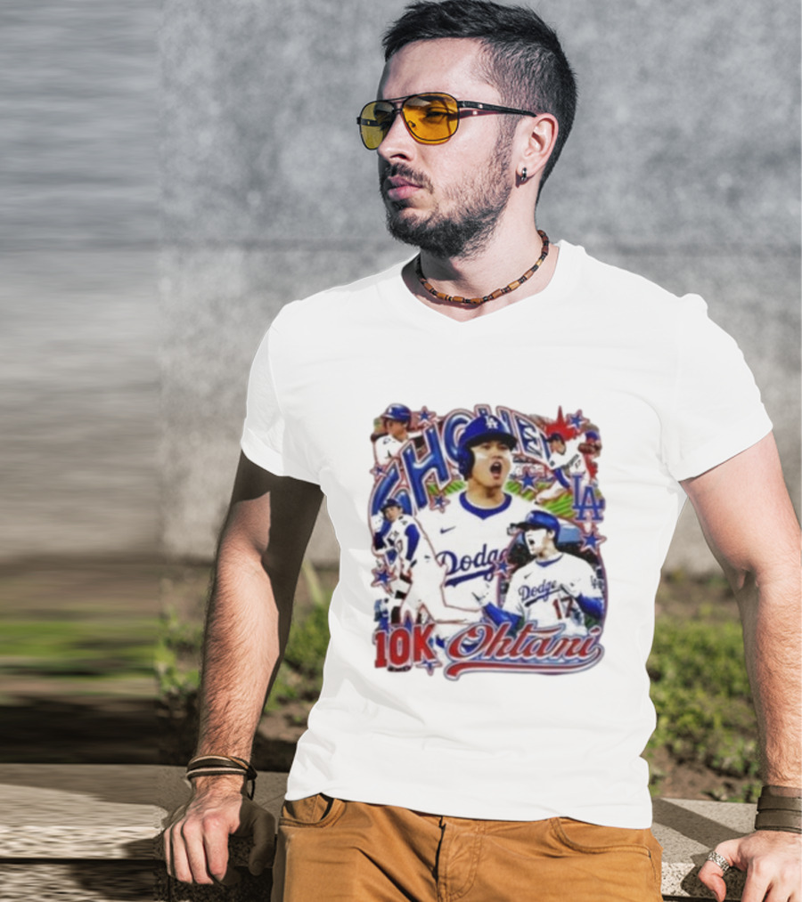 Shohei Ohtani 10K Dodgers Baseball LA Stars 17 T-Shirt